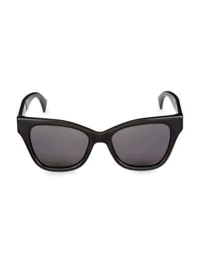 Shop Gucci Women's  Essential 52mm Cat Eye Sunglasses In Black