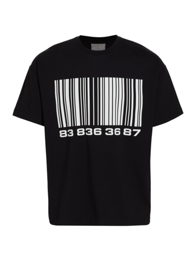 Shop Vtmnts Men's Big Barcode T-shirt In Black