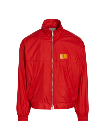 Shop Vtmnts Men's Barcode Tracksuit Jacket In Red