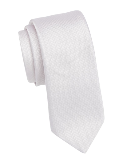 Shop Saks Fifth Avenue Men's Collection Formal Skinny Silk Tie In White