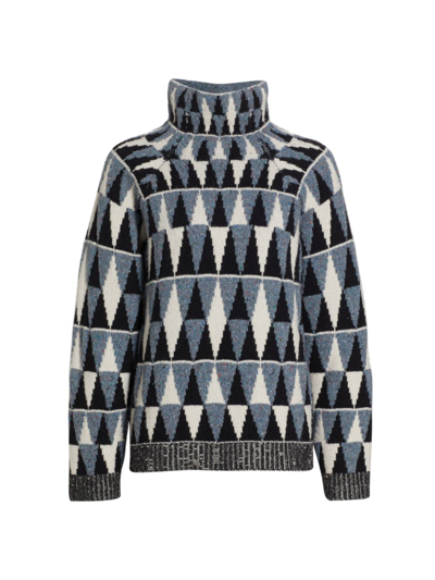 Shop Altuzarra Women's Stilbo Geometric Turtleneck Sweater In Black Multi