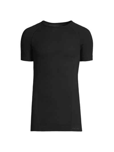 Shop Falke Men's Short-sleeve Performance Shirt In Black