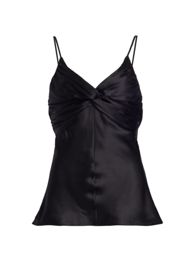 Shop Tove Women's Naomi Twisted Silk Tank In Black