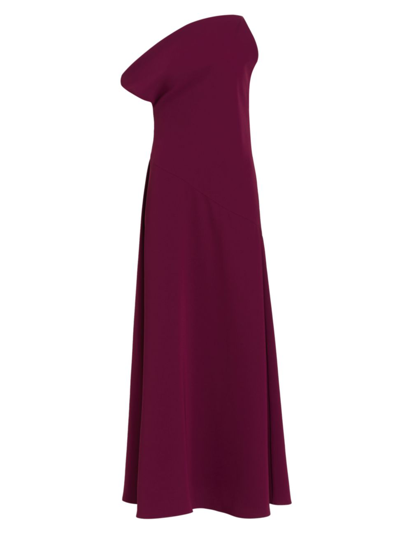 Shop Deveaux Women's Hailey Asymmetric Dress In Magenta
