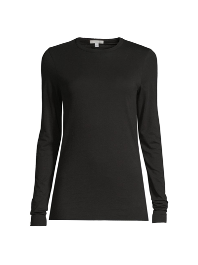 Shop Skin Women's Cotton Long-sleeve Top In Black