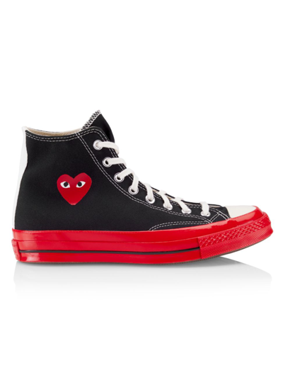 Shop Comme Des Garçons Play Men's Cdg Play X Converse Unisex Chuck 70 High-top Sneakers In Black