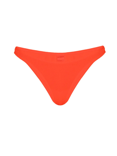 Shop Good American Women's Always Fits Cheeky Bikini Bottom In Bright Poppy