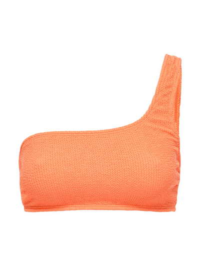 Shop Good American Always Fits One-shoulder Bikini Top In Orange Cream