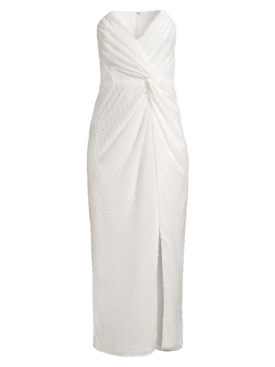 Shop Katie May Women's Come On Home Twisted Strapless Midi-dress In Ivory