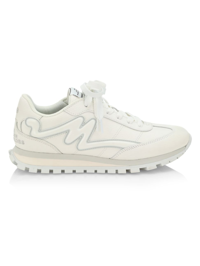 Shop Marc Jacobs Women's The Jogger Leather Sneakers In White