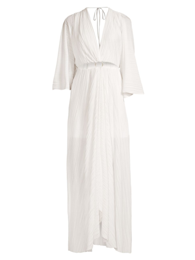 Shop Significant Other Women's Akila Plissé Cut-out Maxi Dress In White