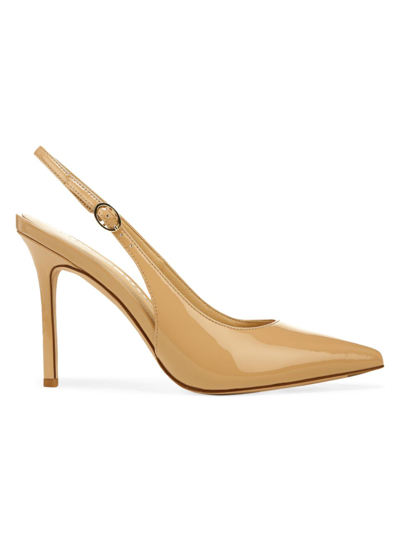 Shop Veronica Beard Women's Lisa Sling Patent Leather Pumps In Sand