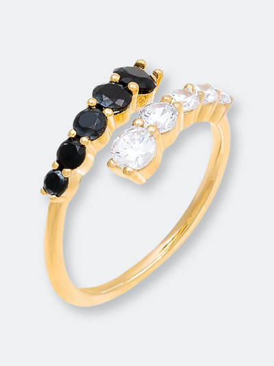 Shop Adinas Jewels By Adina Eden Colored Graduated Cz Wrap Ring In Black