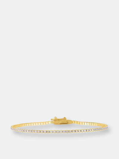 Shop Adinas Jewels By Adina Eden Classic Thin Tennis Bracelet In Gold