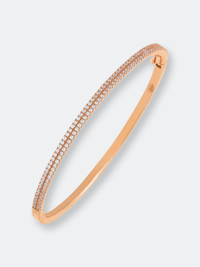 Shop Adinas Jewels By Adina Eden Double Row Pavé Bangle In Pink