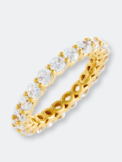 Shop Adinas Jewels By Adina Eden Round Cz Eternity Band In Gold