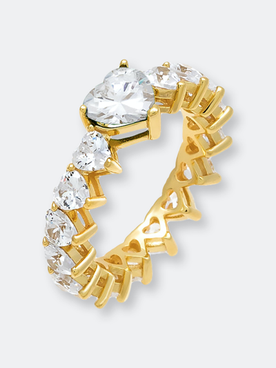 Shop Adinas Jewels By Adina Eden Multi Cz Heart Ring In Gold