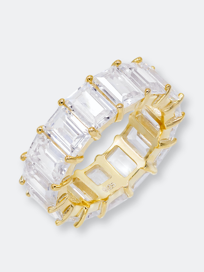 Shop Adinas Jewels By Adina Eden Baguette Eternity Band In Gold