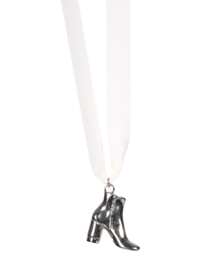 Shop Mm6 Maison Margiela Boot Pendant Necklace In Silver