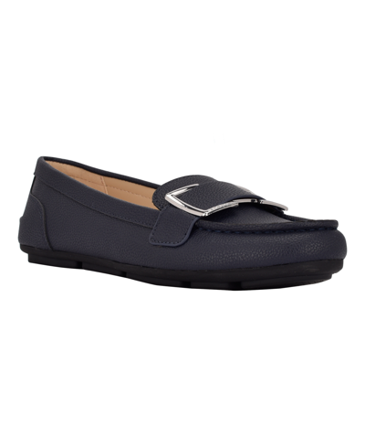 Shop Calvin Klein Women's Lydia Casual Loafers In Navy