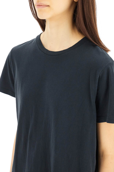 Agolde Ribbed Neck T-shirt In Black