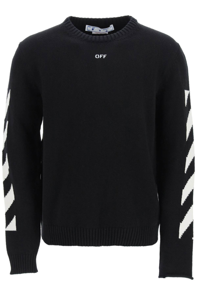 Shop Off-white Arrows Intarsia Sweater In Black