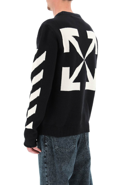 Shop Off-white Arrows Intarsia Sweater In Black