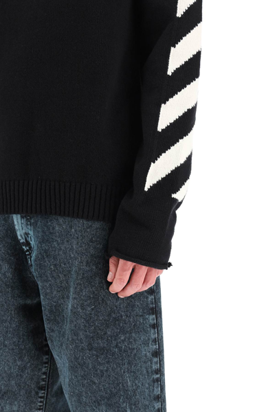 Shop Off-white Arrows Intarsia Sweater In Black