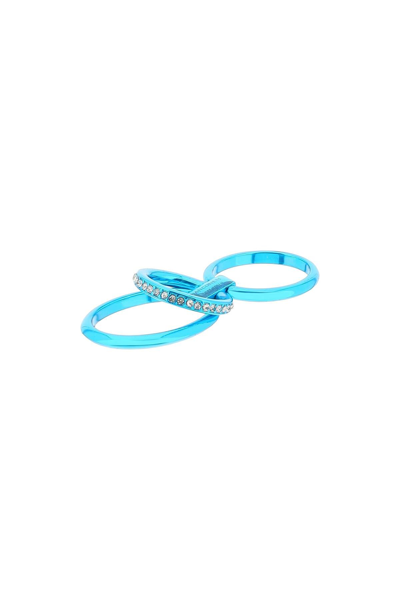 Shop Panconesi Solar Crystal Ring In Blue