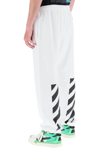 Shop Off-white Diag-print Sweatpants In White