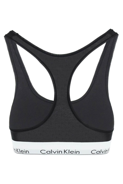 Shop Calvin Klein Underwear Sports Bra With Branded Border In Black