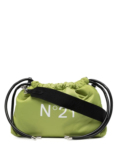 Shop N°21 Logo-print Drawstring Clutch Bag In Green