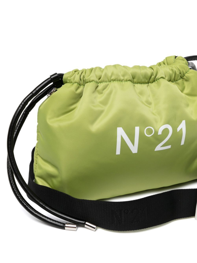 Shop N°21 Logo-print Drawstring Clutch Bag In Green