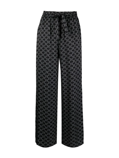 Shop Karl Lagerfeld Monogram-print Pajama Set In Black