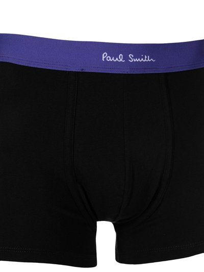 Shop Paul Smith Logo-waistband Boxers In Black