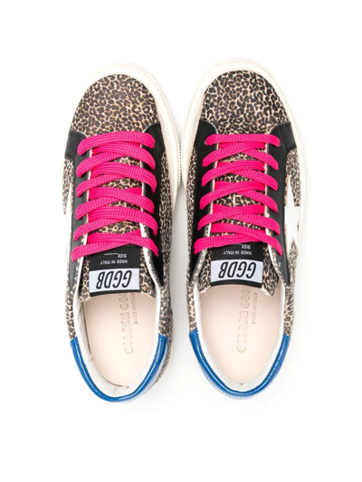 Shop Golden Goose Superstar Leopard-print Sneakers In Brown