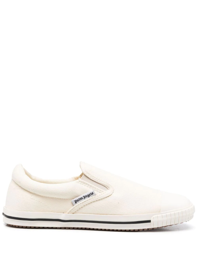 Shop Palm Angels Square-toe Slip-on Trainers In White