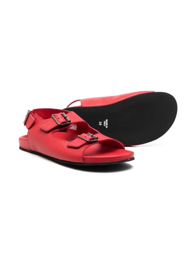 Shop Gallucci Teen Double-buckle Sandals In Red