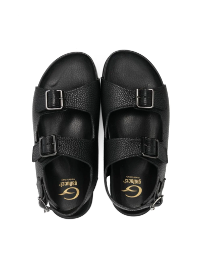 Shop Gallucci Teen Double-buckle Sandals In Black