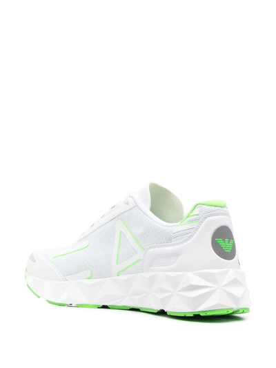 Shop Ea7 Panelled Low-top Sneakers In White