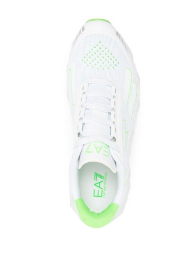 Shop Ea7 Panelled Low-top Sneakers In White