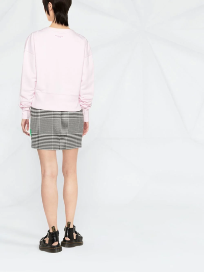 Shop Philosophy Di Lorenzo Serafini Logo-print Cotton Sweatshirt In Pink