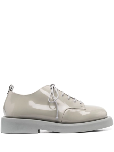 Shop Marsèll Leather Oxford Shoes In Grey