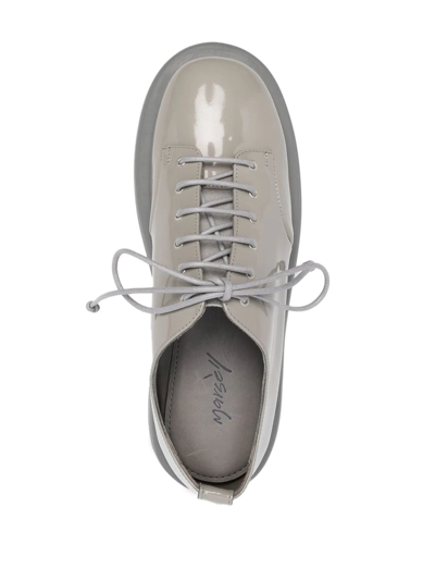 Shop Marsèll Leather Oxford Shoes In Grey