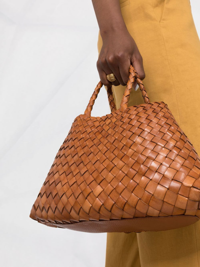 Shop Dragon Diffusion Santa Croce Tote Bag In Brown