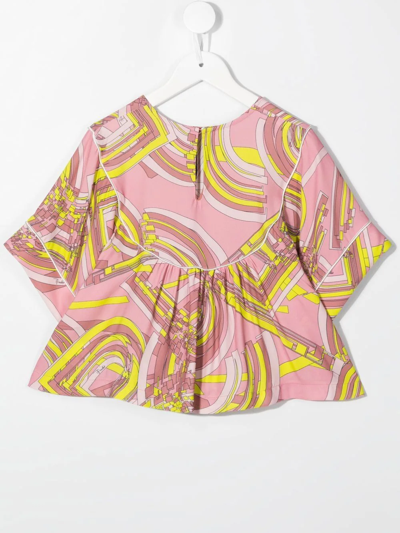 Shop Emilio Pucci Junior Graphic-print Tunic Top In Pink