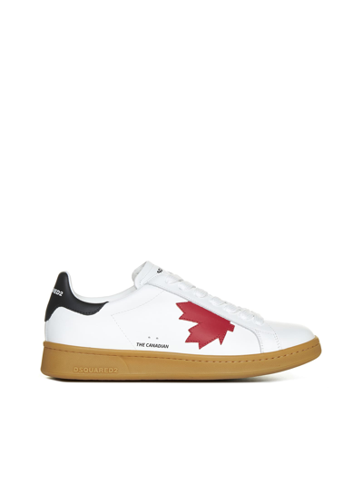 Shop Dsquared2 Sneakers In White Red Amber