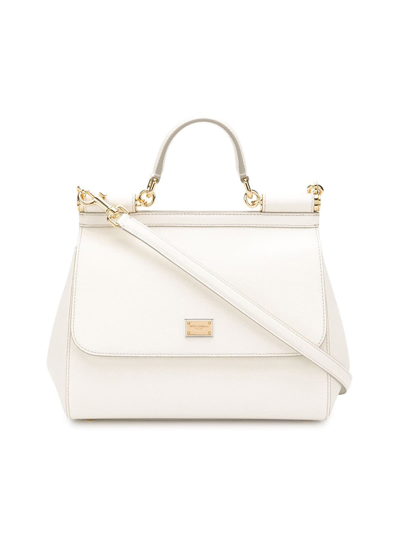 Shop Dolce & Gabbana Handbag Print Calf In White
