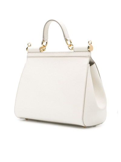 Shop Dolce & Gabbana Handbag Print Calf In White