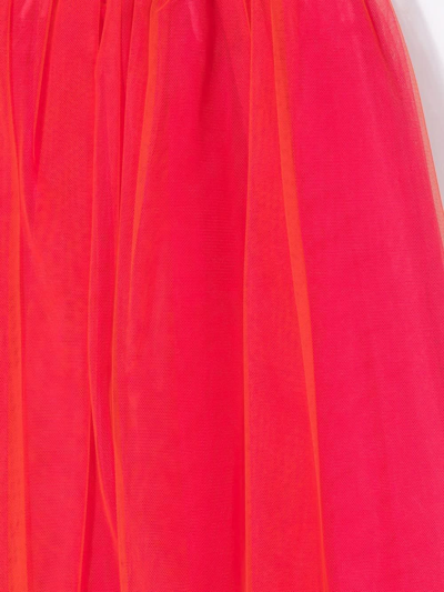 Shop Simonetta Kids Orange Tulle Skirt In Arancione